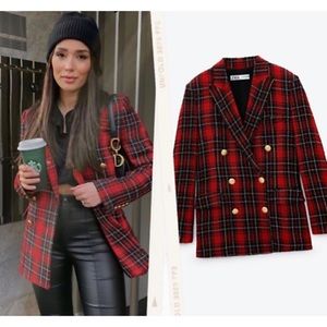 Zara double breasted button blazer size S BNWT